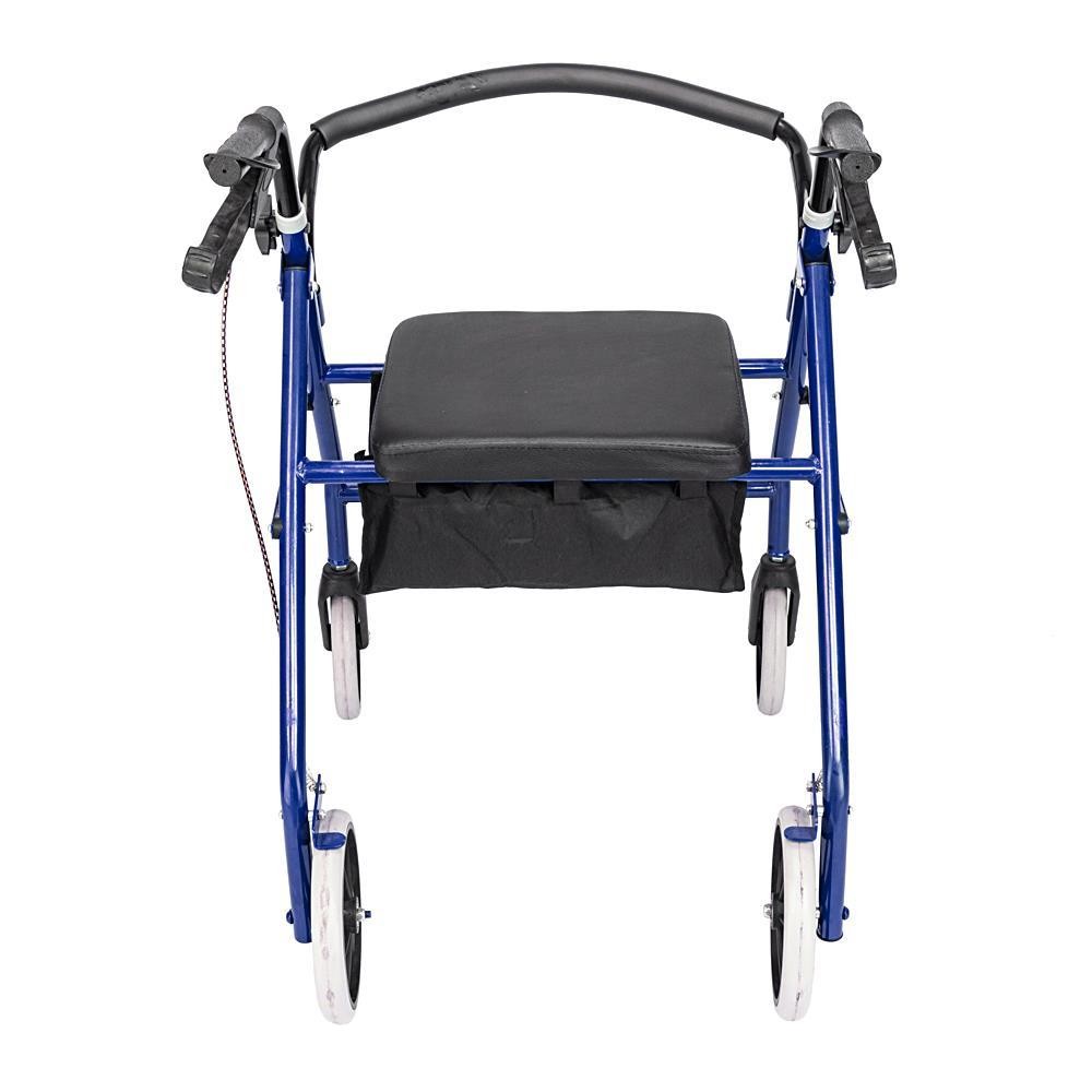 Drive Medical 4-Wheel Rollator Rolling Walker W/ Fold Up Removable Back Support