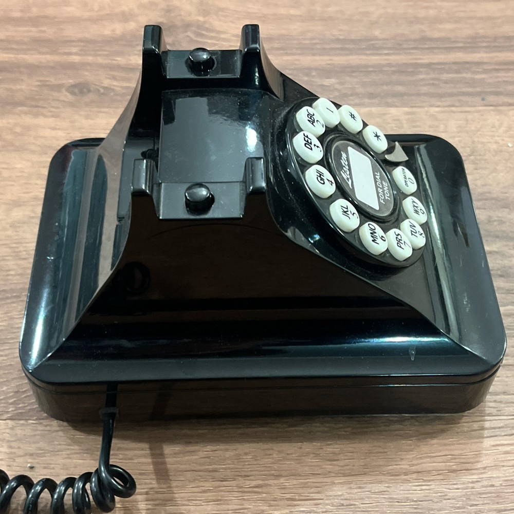 50's Style Classic Black Touch Tone Desk Phone from Polyconcept