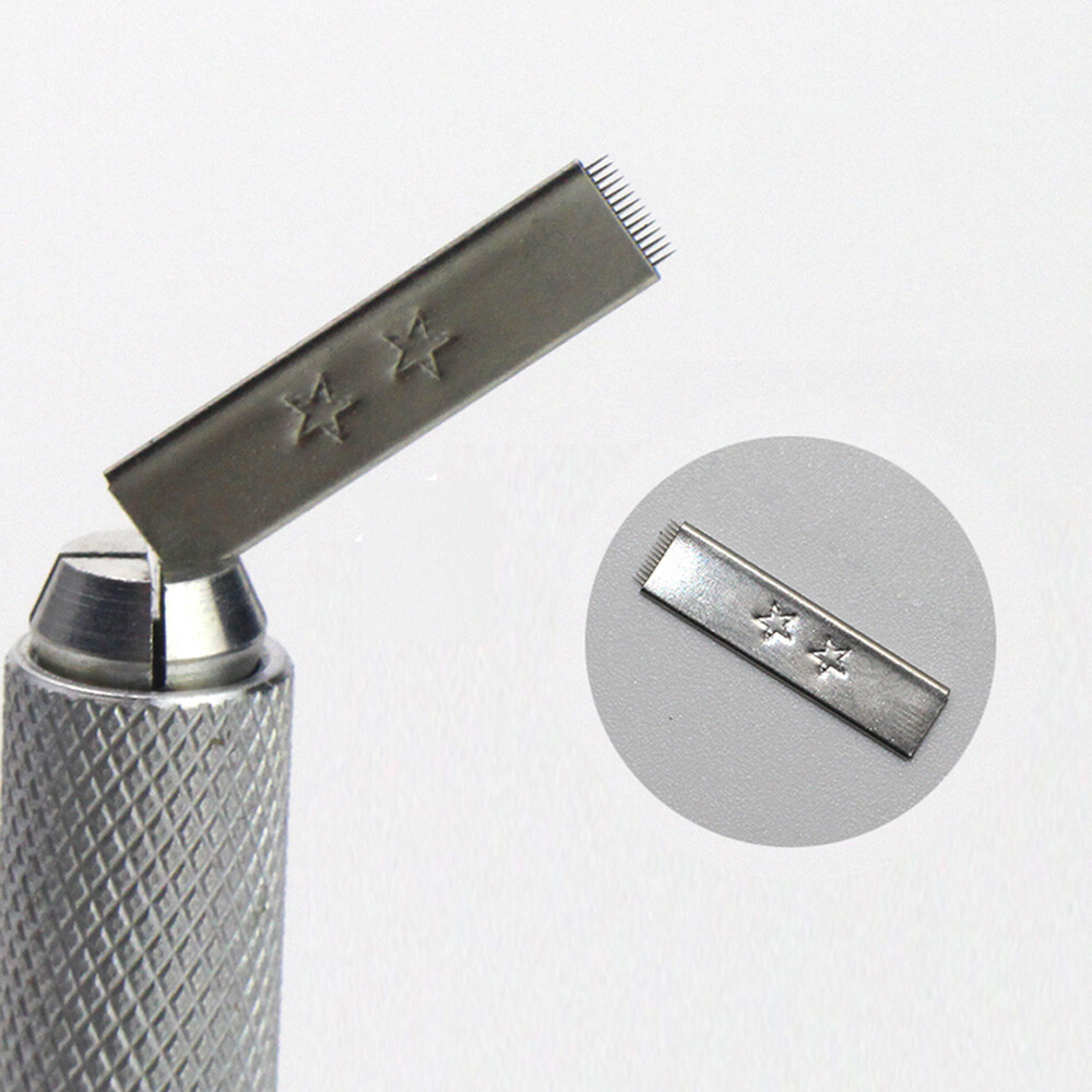 Microblading 14 Pins Needle Eyebrow Tattoo Blade For Permanent Makeup Manual Pen