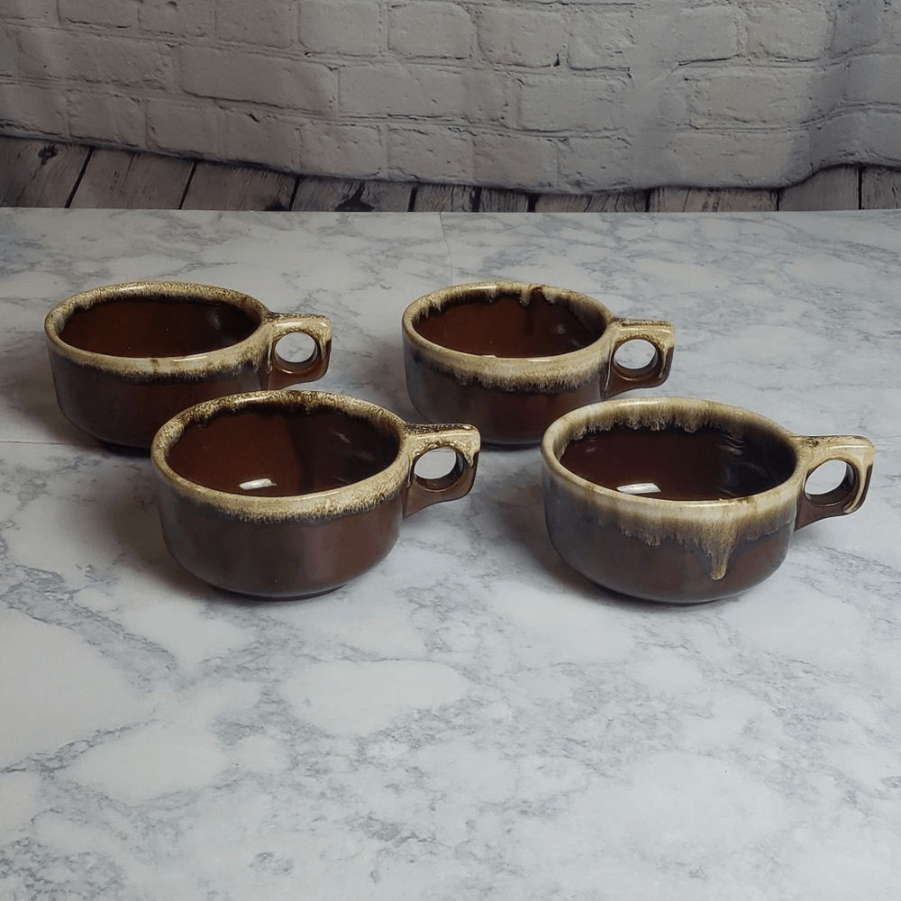 Monmouth Brown Western Vintage Soup Cups