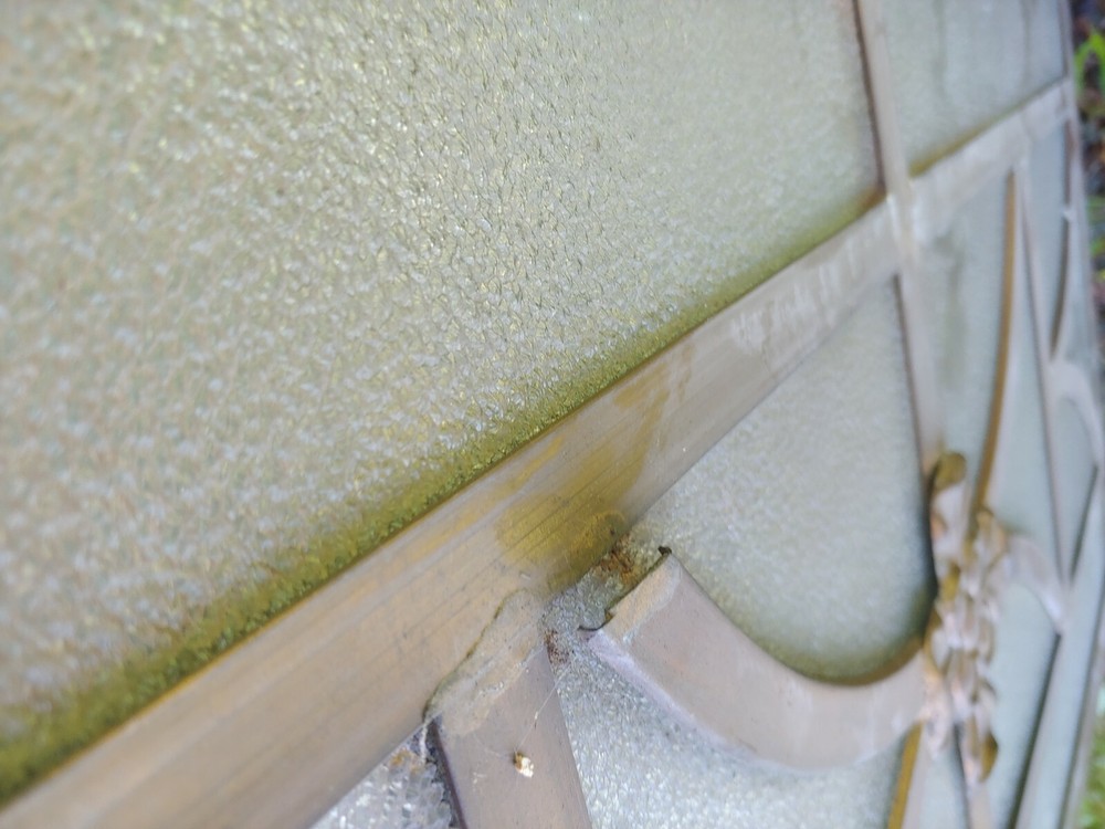 Rare Antique brass framed Glass Windows