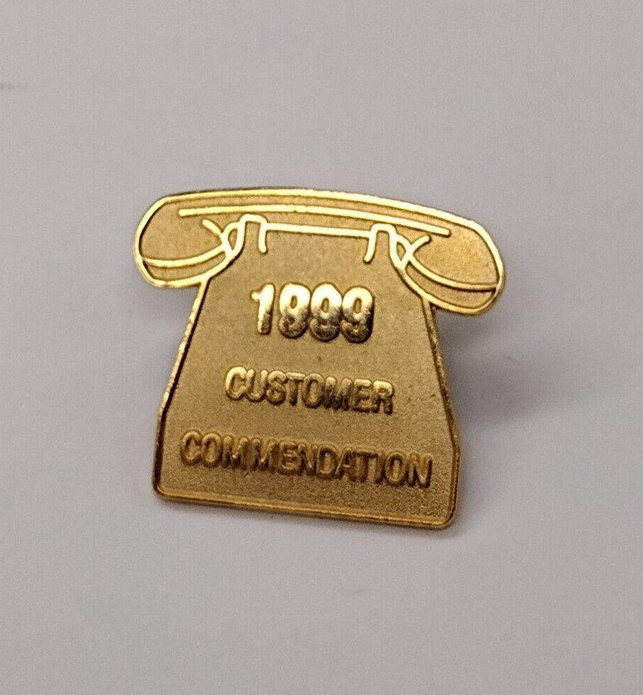1999 Customer Commendation Gold Tone Telephone Lapel Pin