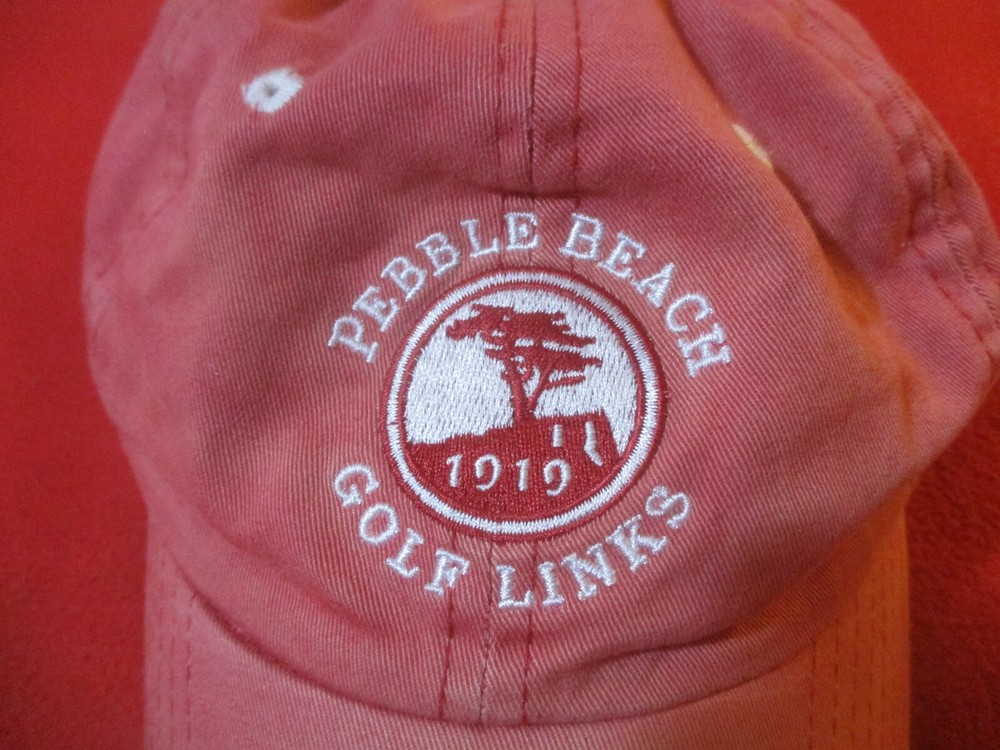 Pebble Beach Collection Golf Links Rose Color Adjustable Hat Cap