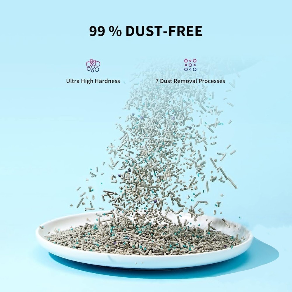 PETKIT 5 in 1 Mixed Cat Litter Strong Clumping Odor Control Dust Free Flushable