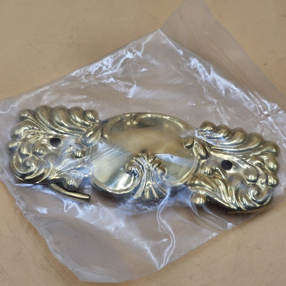 Vintage Stamped Victorian Brass Drawer Pull 5" w/Bail Handle & Hardware Sealed