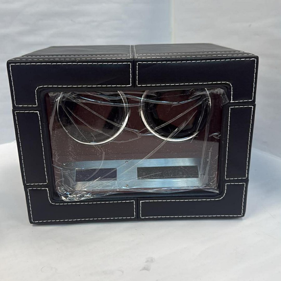 Smart Doubel Watch Winder with PU surface and Red Interior