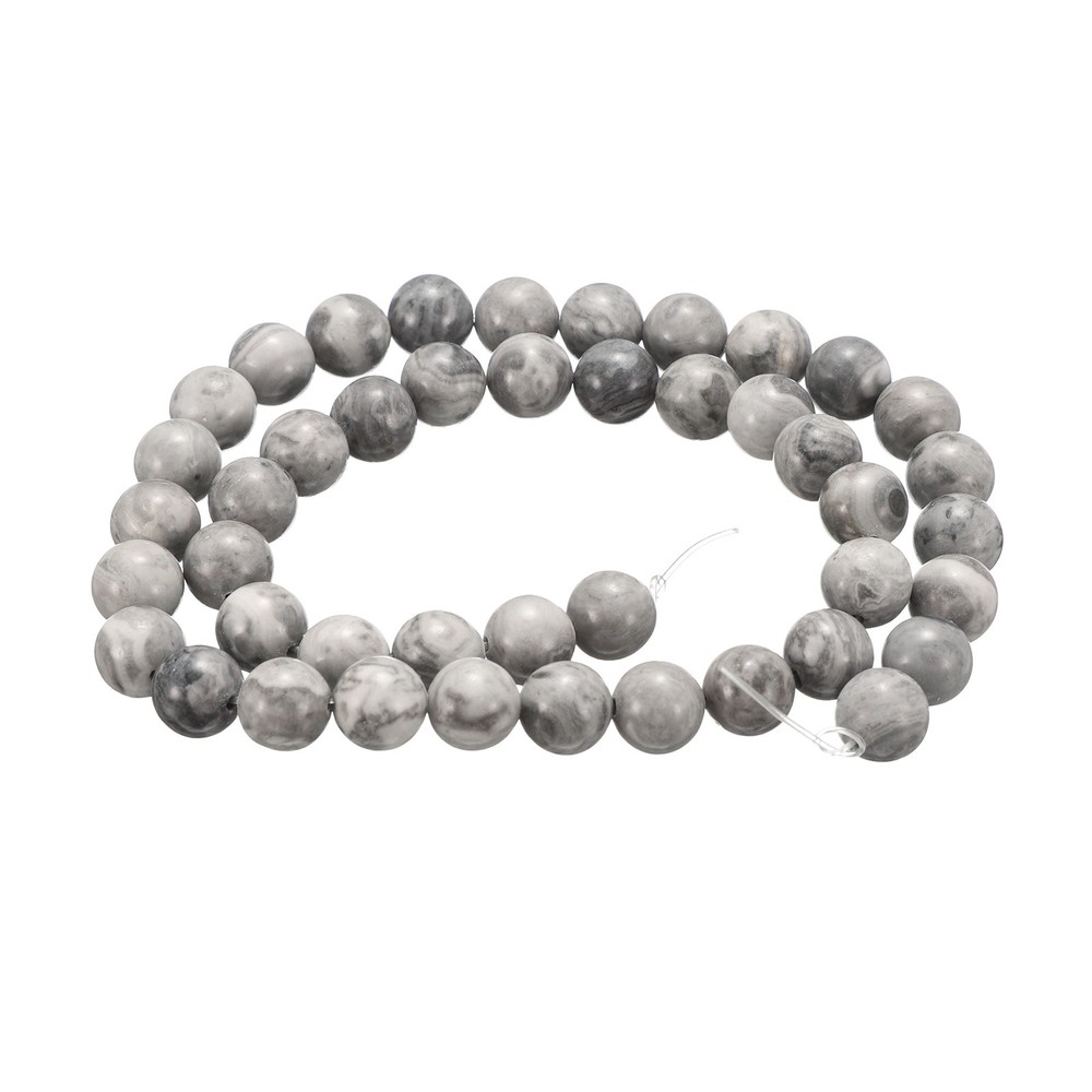 100pcs Map Stone Natural Stone Beads 8mm Round Loose Bead