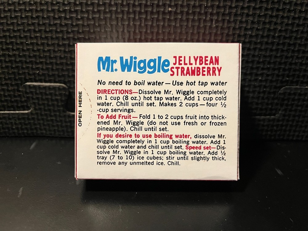 Mr Wiggle jello (Jellybean Strawberry) - Empty custom design display box