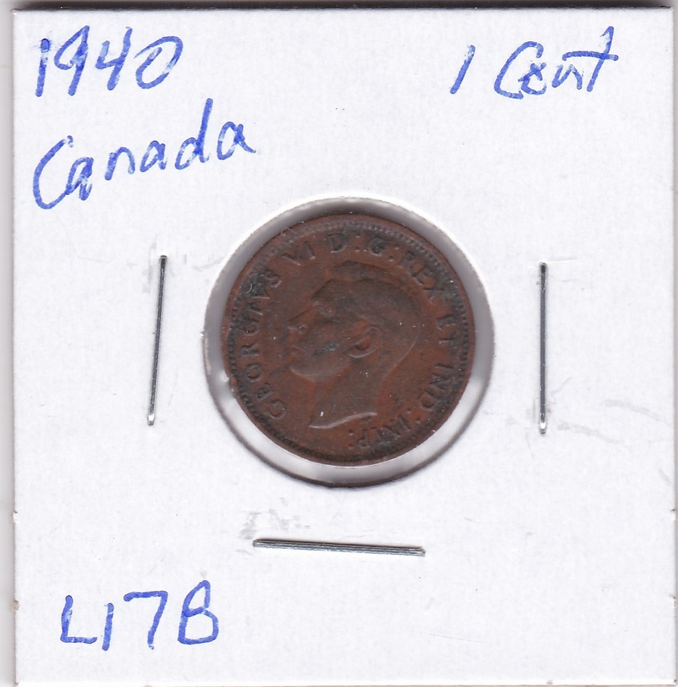 1940 Canada 1 Cent L17B