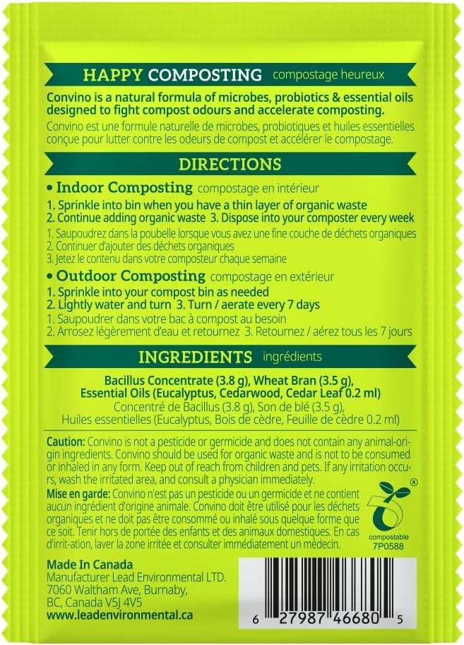 Eco-Friendly Compost Starter: Enhances Growth & Stops Kitchen Odors - 4 Pack