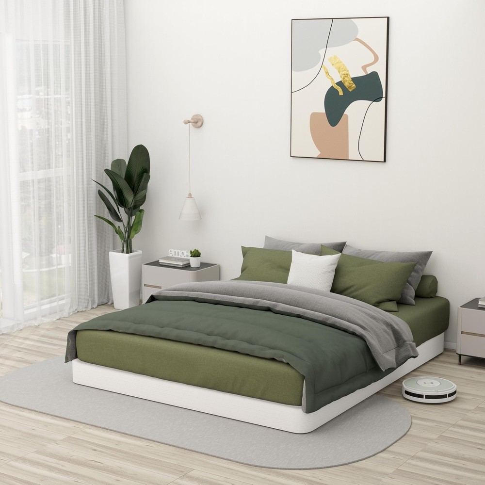 King Box Spring 5 Inch King Size Box Spring with Cover Metal Bed Base Strong ...