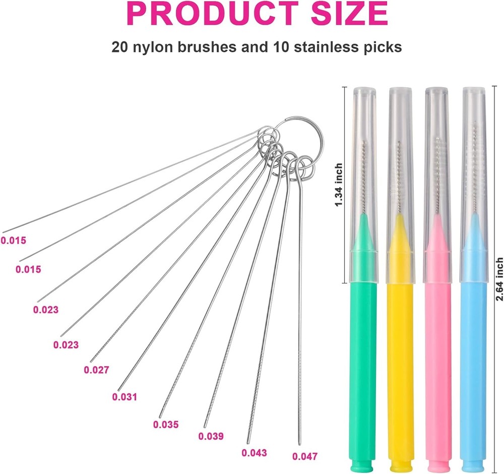 Tiny Cleaning Brushes for Shower Head Nozzle Unclogging Small Holes Kitchen and