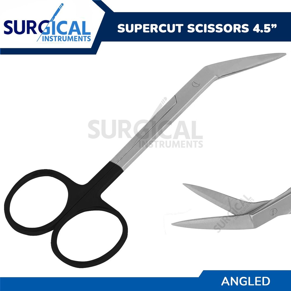 SuperCut Scissors Angular Surgical Instruments 4.50" 4.5" 4.5 German Grade