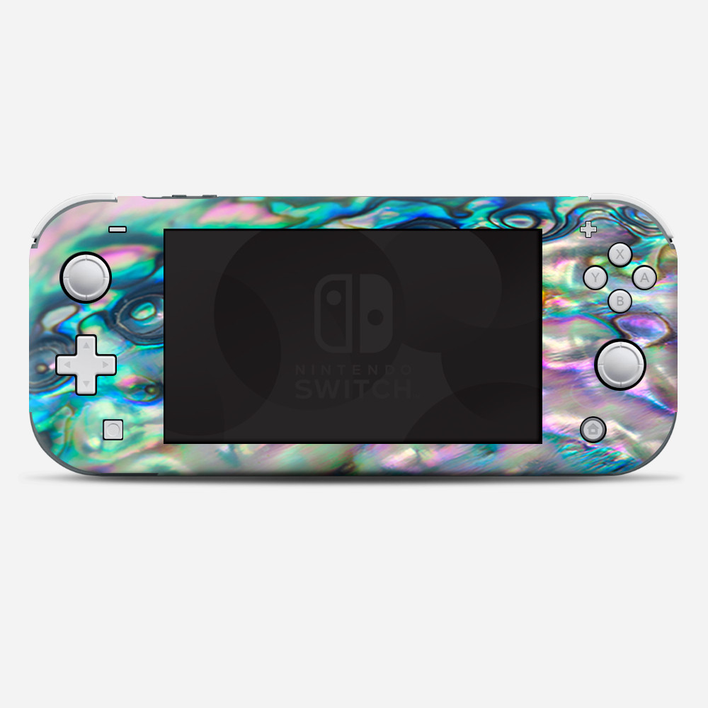 Skins Decals wrap for Nintendo Switch Lite - Abalone shell pink green blue opal