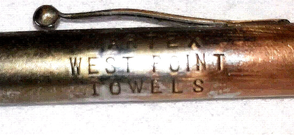 "Martex West Point Towels" Striated Chrome & Black? LIGHTER/MECH PENCIL Works