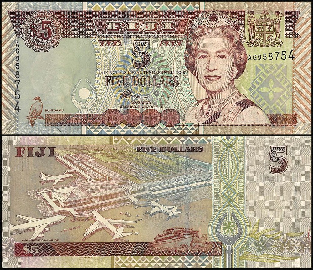 Fiji 2 - 50 Dollars 5 Pieces Set, 2002, P-104-108a, UNC
