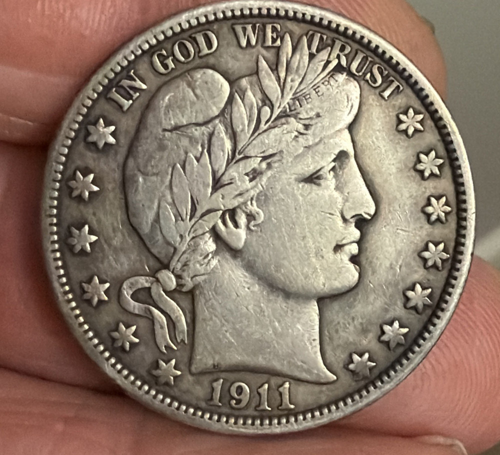 1911 BARBER HALF DOLLAR - XF DETAILS