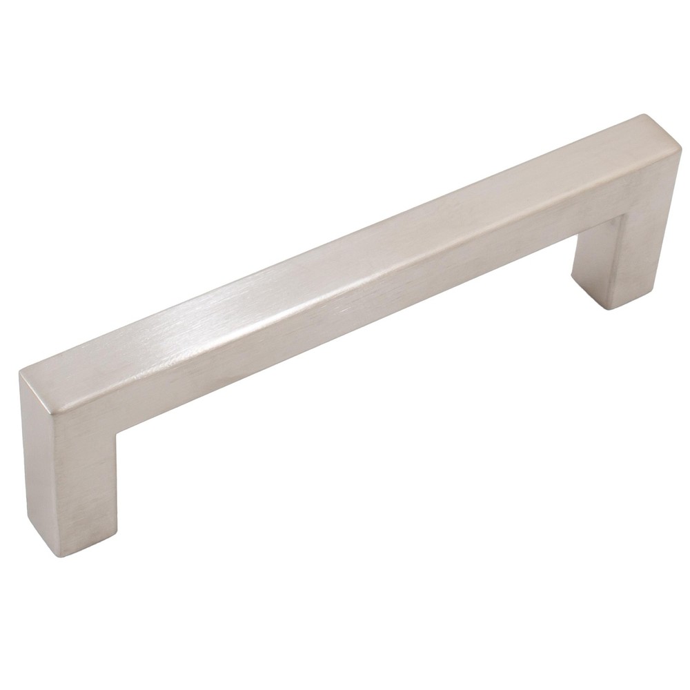 Contemporary Square Cabinet Pull, 96 Millimeters, Stanless Steel Base Material,