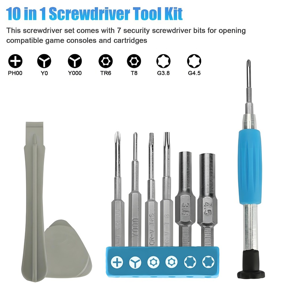Precision Triwing Screwdriver Toolkit Game Console Mods Gamebit 3.8mm/4.5mm 68g