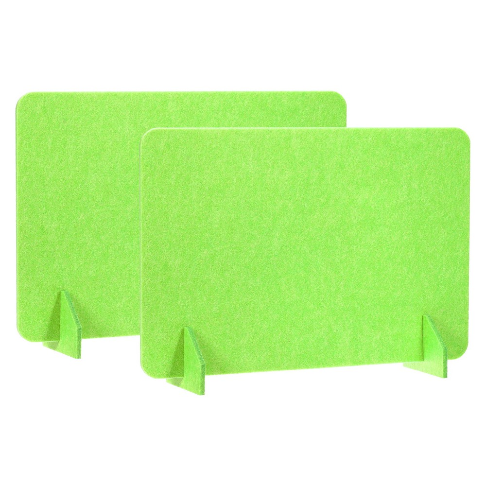 2 Set 24" x 16" Desk Divider Privacy Panel with 4Pcs Support Feet,Green