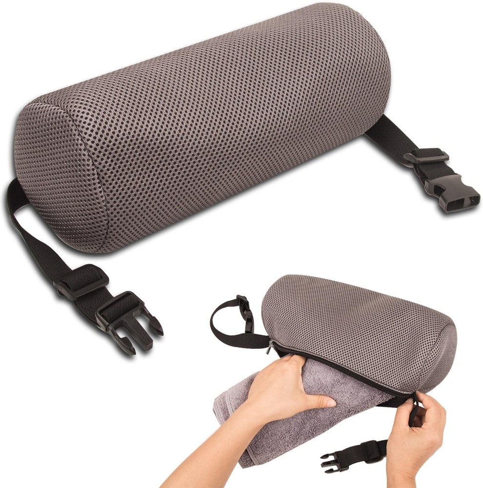 1Pcs Lumbar Roll Support Pillow Cover– Low Back Lumbar Support for Office Chai