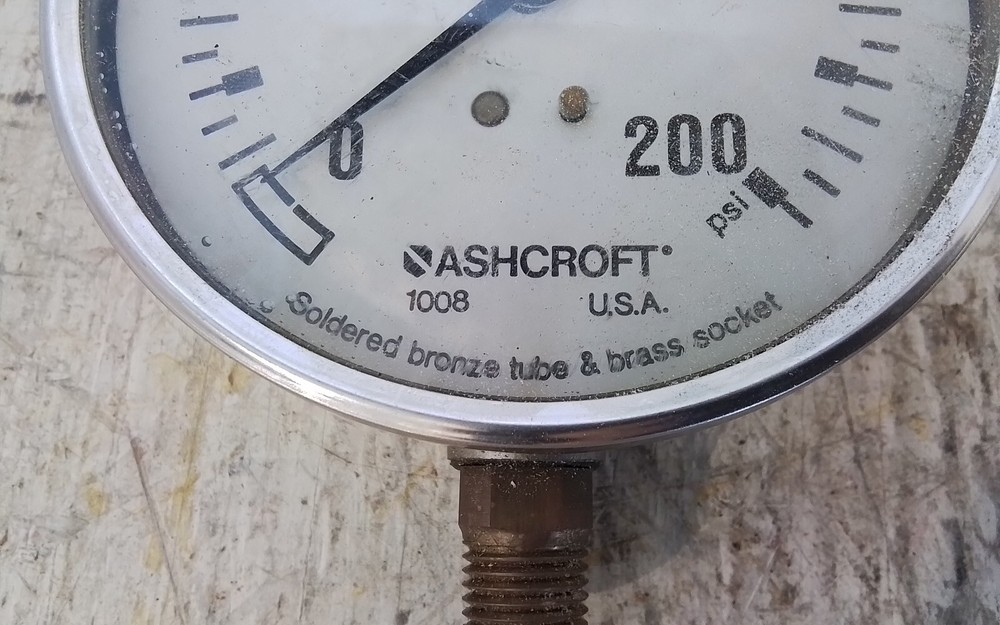 Ashcroft Pressure Gauge 200 PSI (C14D)