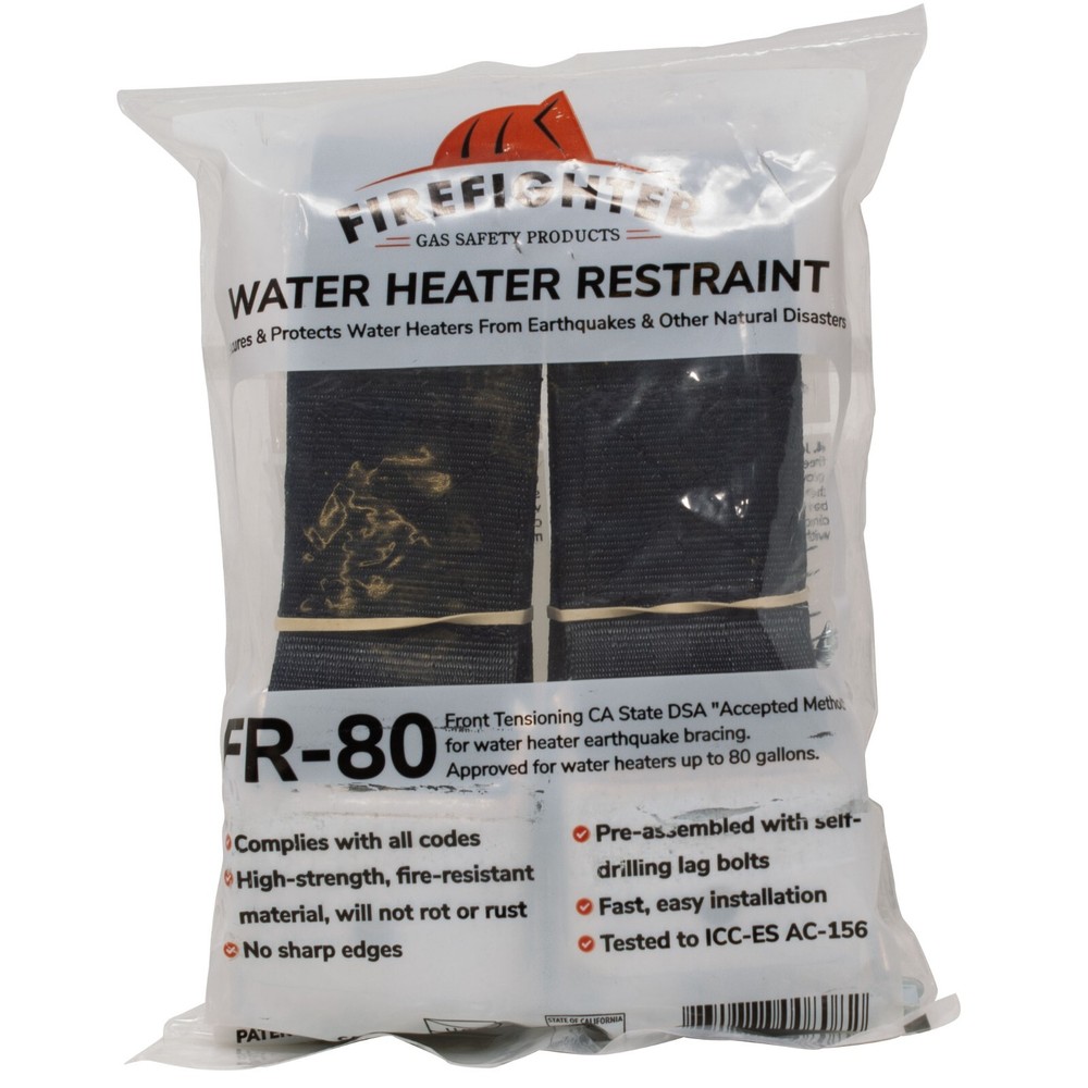 Firefighter FR-80 Soft Belt Style Water Heater Earthquake Strap Up to 80 Gal