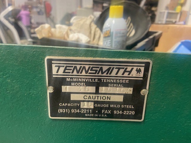 Tennsmith 36" 16 Gauge Sheer