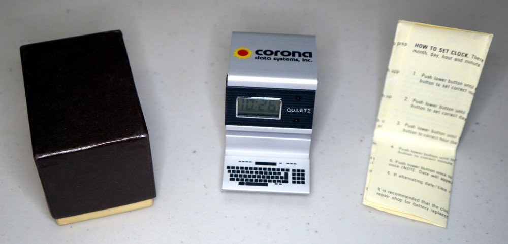 RARE Vintage Corona Data Systems Computer Clock Promotional "TCHOTCHKE" - WORKS