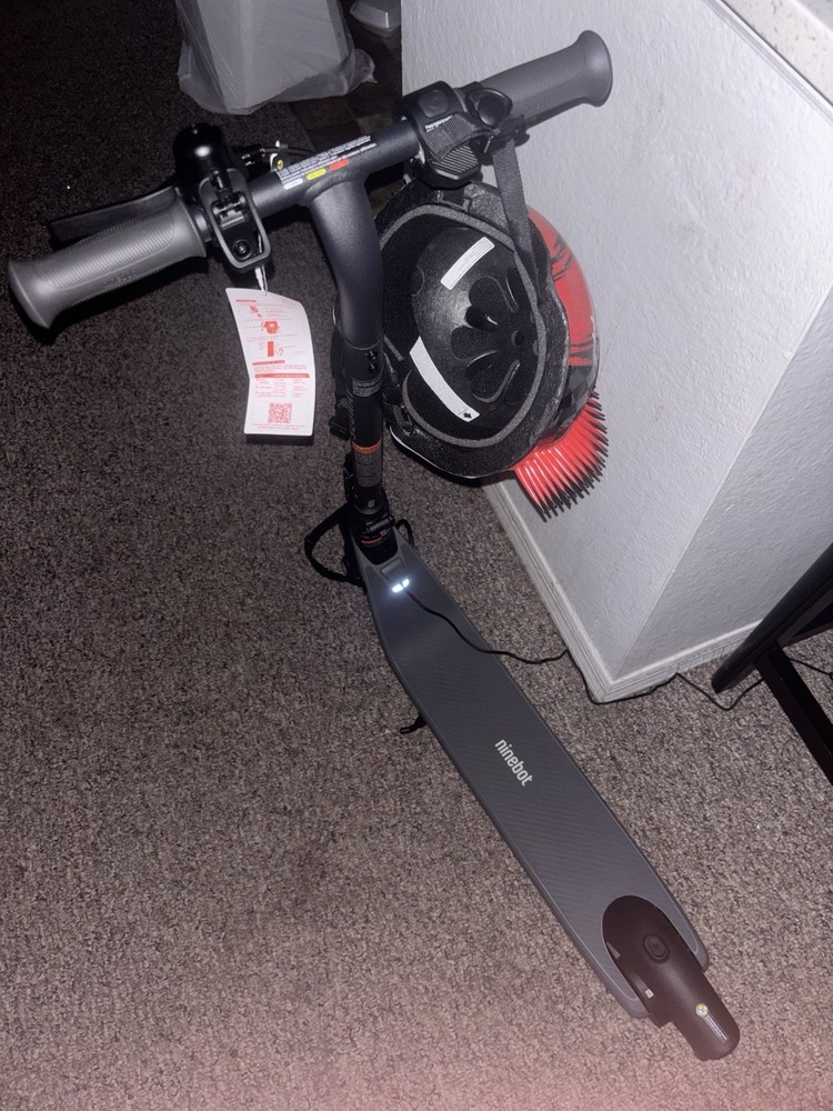 Ninebot Kick Electric Scooter Folding Feature Gray Black