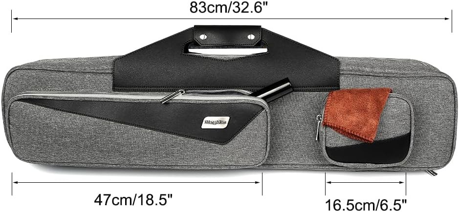 Pool Cue Case 4x4 with Backpack Straps Carrying for 4 One Size, Blue