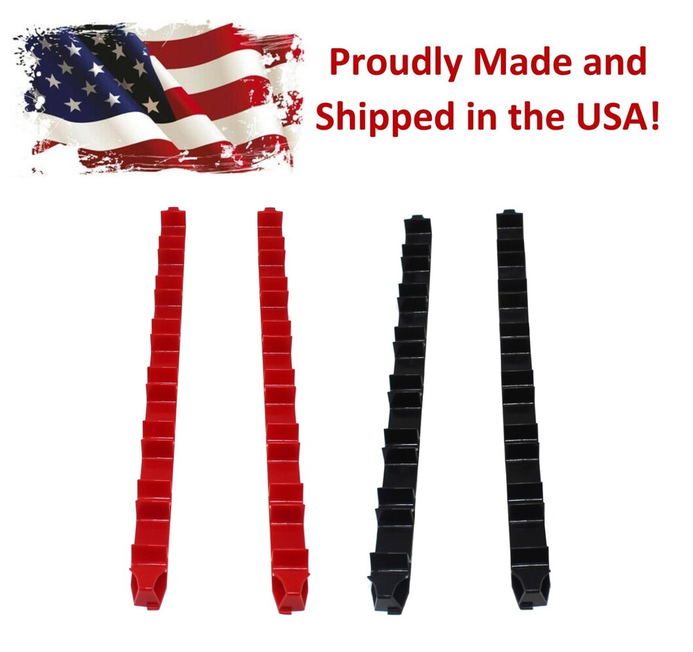 JSP Black or Red Low Profile Plastic 14 Tool Screw Driver Organizer Rail Kit
