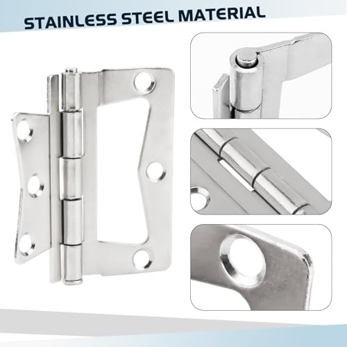 4 Pack Non-Mortise Butterfly Hinges Replacement for Mobile Homes/RV Interior