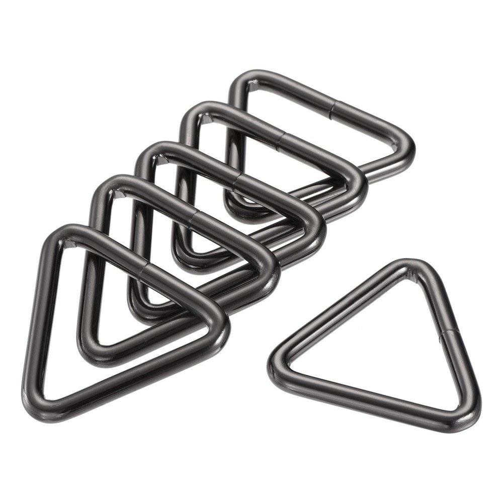 Metal Triangle Buckle 38mm Inner Width Dark Grey 20pcs