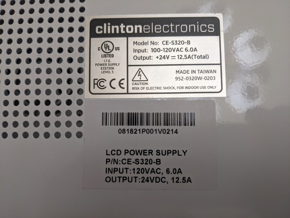 Clinton Electronics New Free Freight Model CE-S320-B LED Power Supply Unit