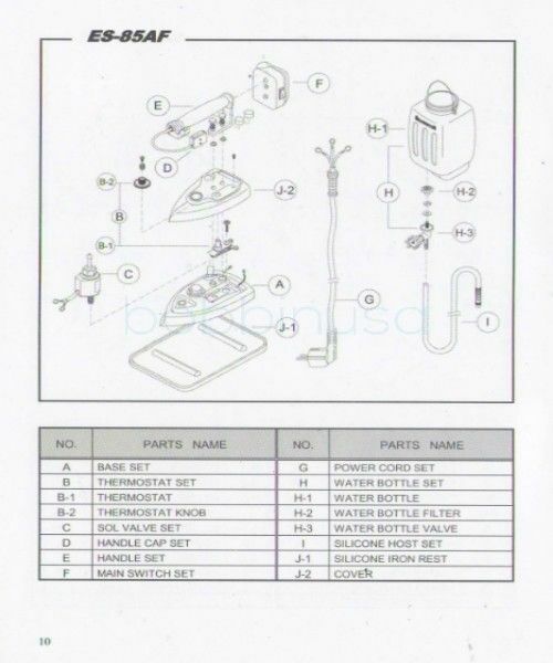 Main Switch Complete NEW STYLE Silver Star Irons 110V