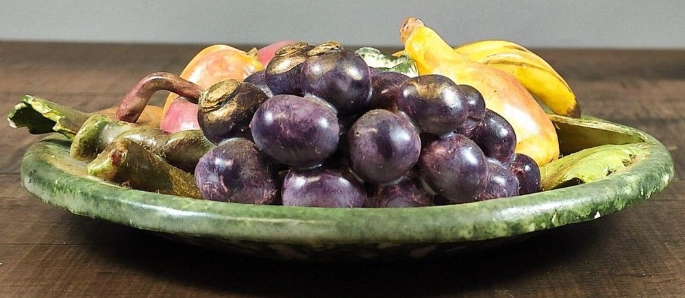 Handmade Fruit Bowl Candle Stick Holder Plate 6" Wide *Signed*