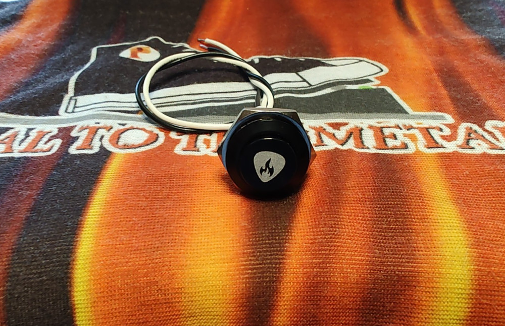 Guitar Kill Switch/Cutoff 16mm Momentary Push Button Full Kit Black