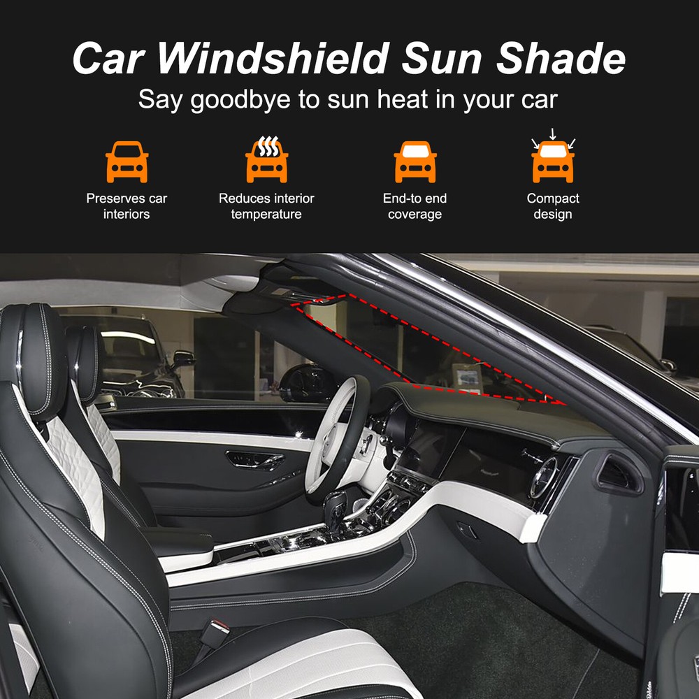 Windshield Sunshade Sun Protection Sun Visor For Bentley GT 2012-2016