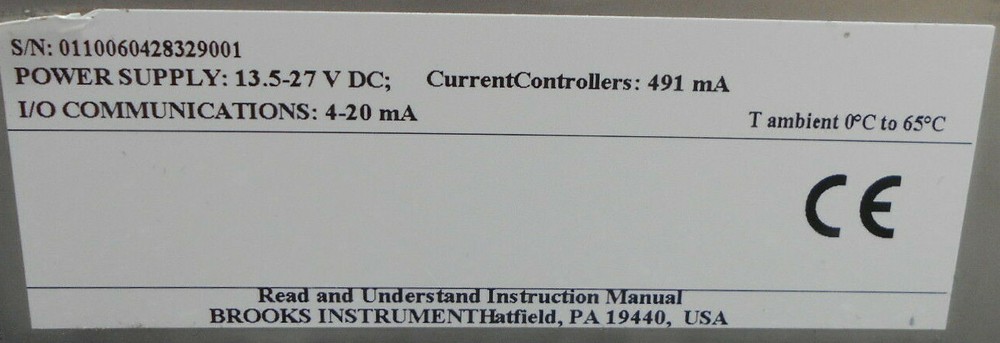 BROOKS SLAMF50S1MAB5K2A1 DELTA SMART MASS FLOW CONTROLLER