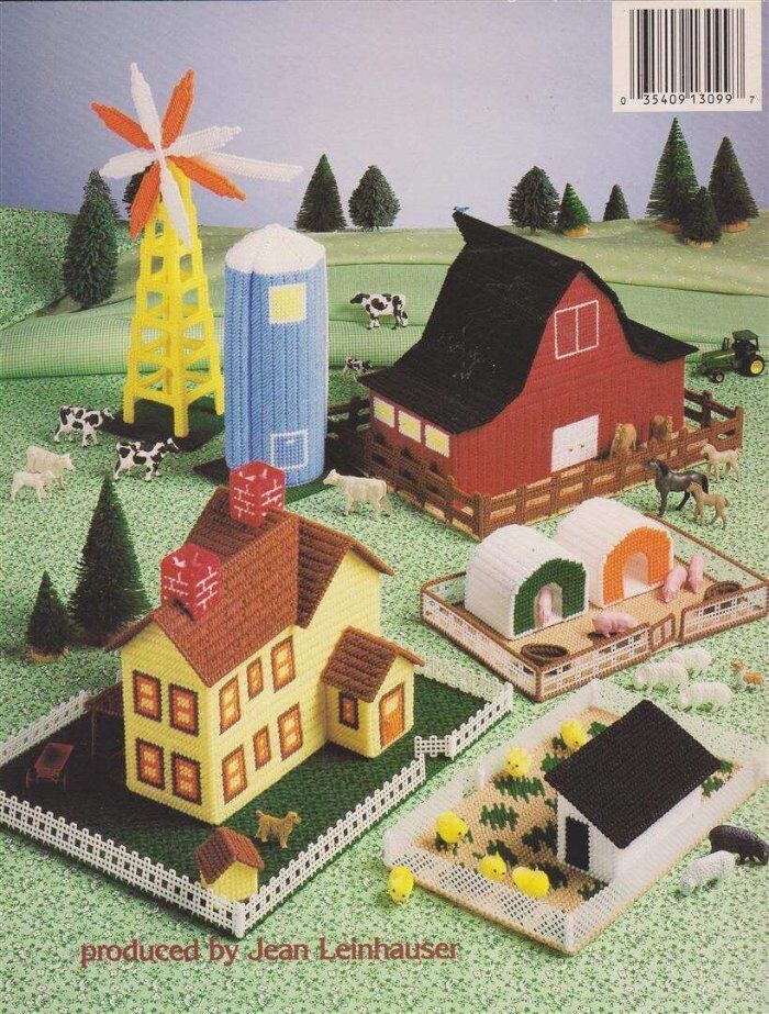 HTF!!!OOP!!! AMERICAN SCHOOL NEEDLEWORK #3099 PLASTIC CANVAS FARM MUST SEE!!!