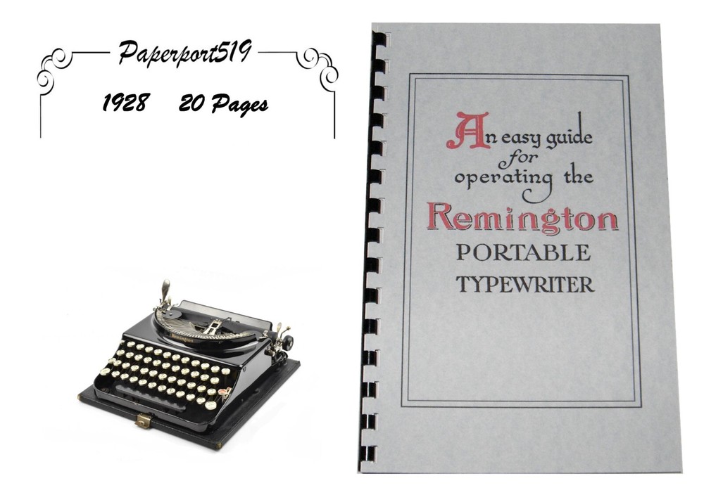 Remington Portable typewriter Owners Manual 1928 (20pg)
