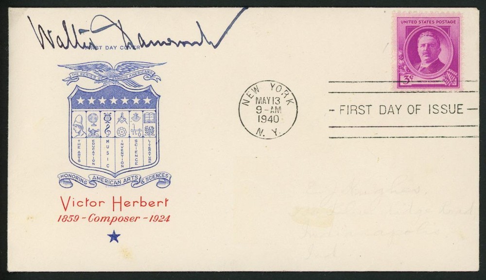 WALTER DAMROSCH (1862-1950) signed first day cover | Composer - autograph