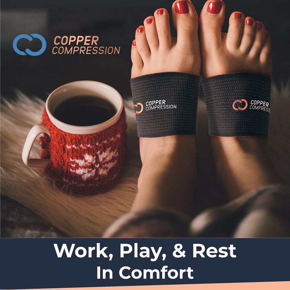 Arch Support Sleeves. Targeted Compression for Plantar Fasciitis Symptoms, Pa...