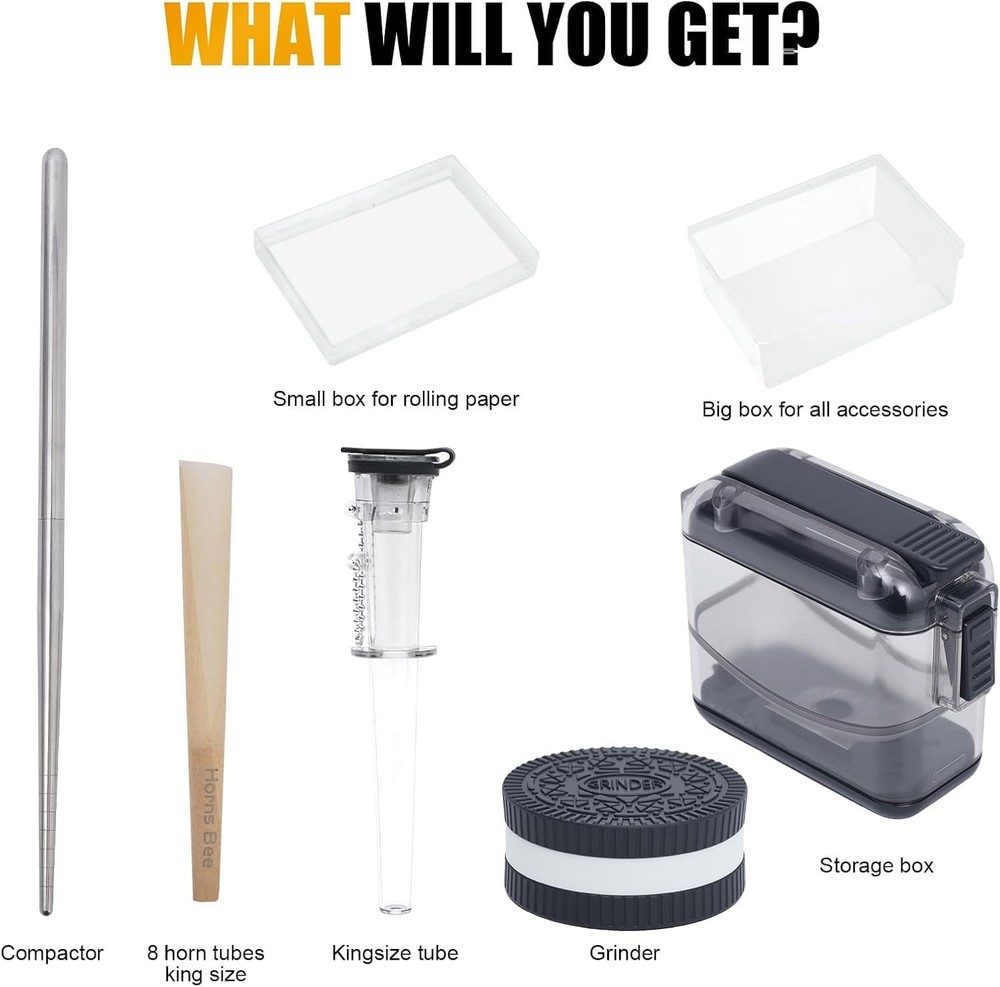 Portable Tobacco Blunt Roller & Cone Loader - Manual Joint Roller with Rolling P
