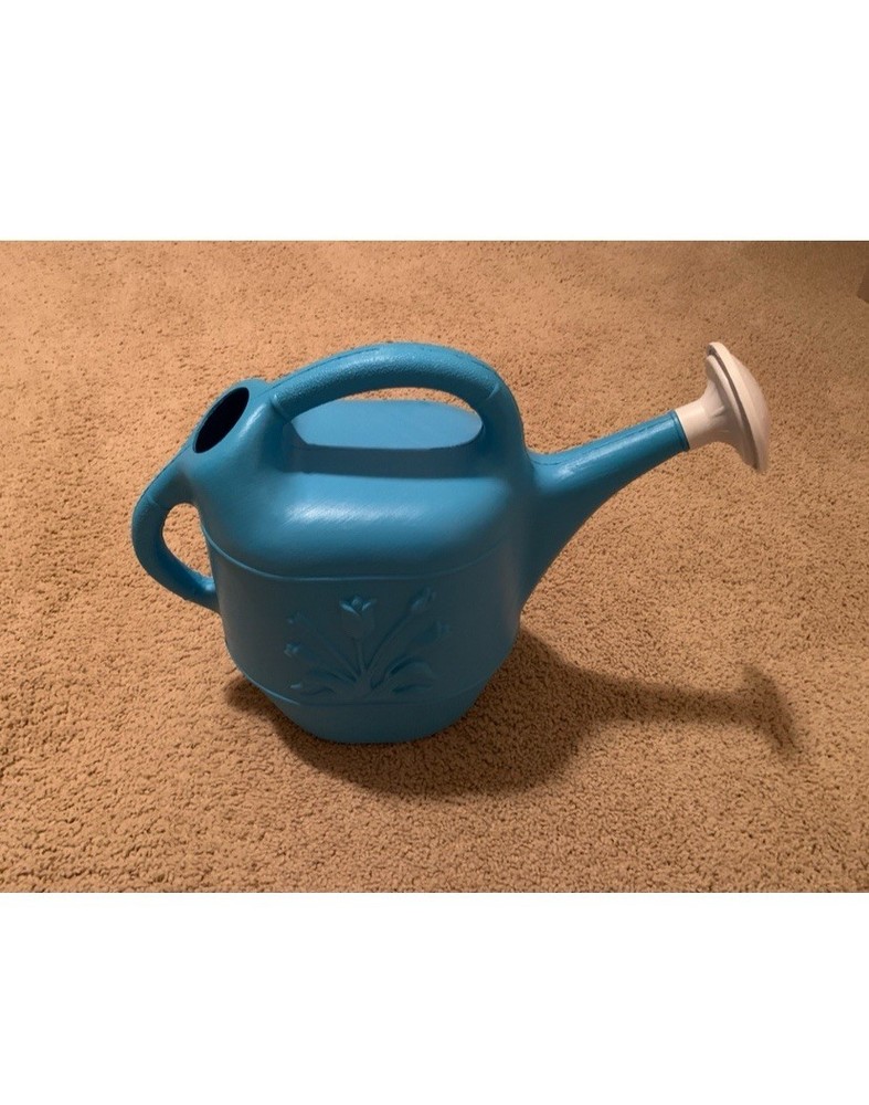 2 Gallon Blue Watering Can for Plants