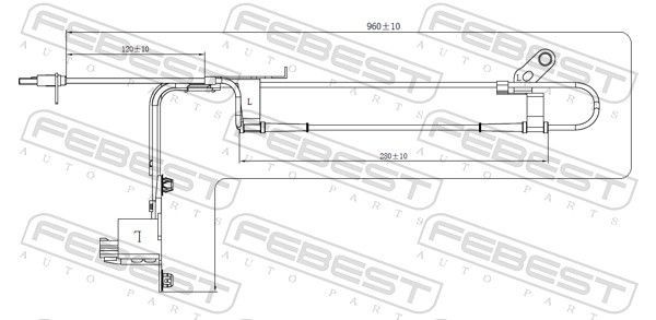 Febest 05606-001 Front Left Abs Wheel Speed Sensor Fits Mazda 6