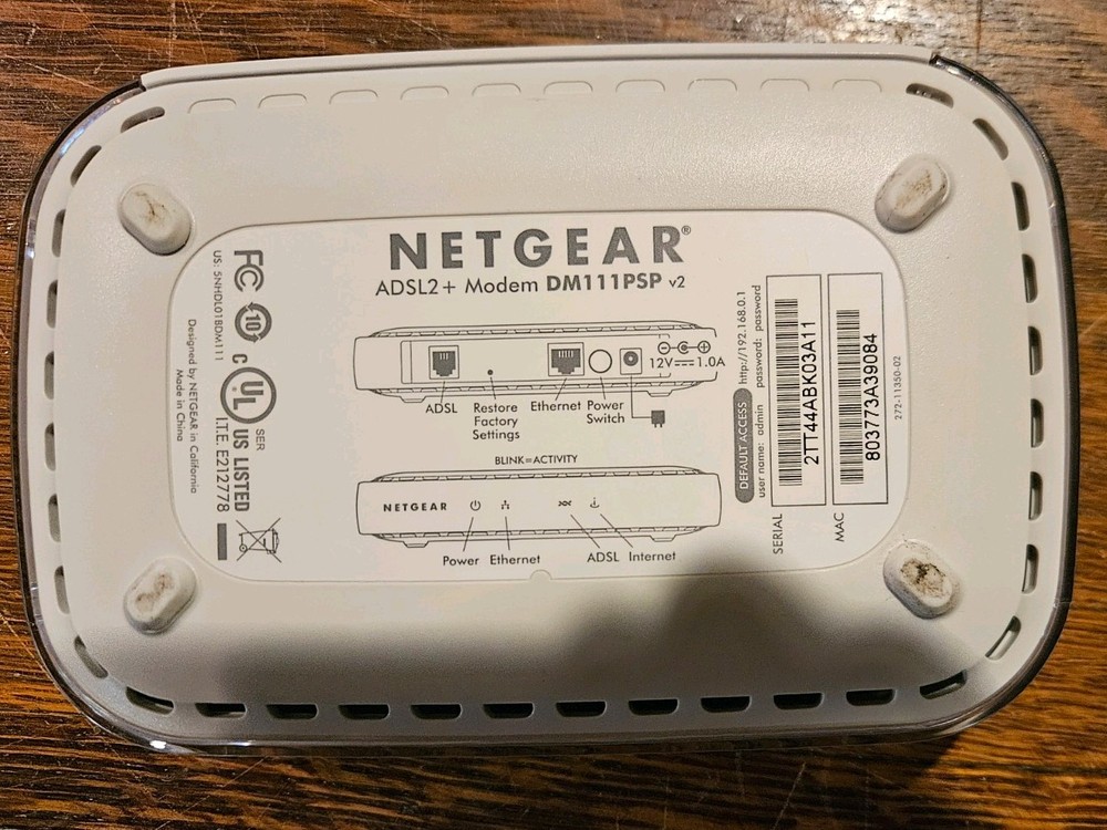 NETGEAR Broadband ADSL2+ Modem - DM111PSP (DSL)