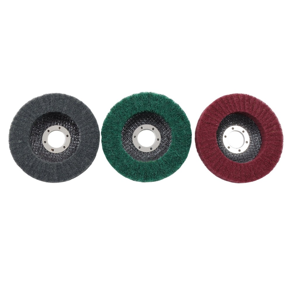 15 Pack: 4-1/2" Scour Flap Discs Grinding Sanding Discs (180 & 320 & 600 Grit)