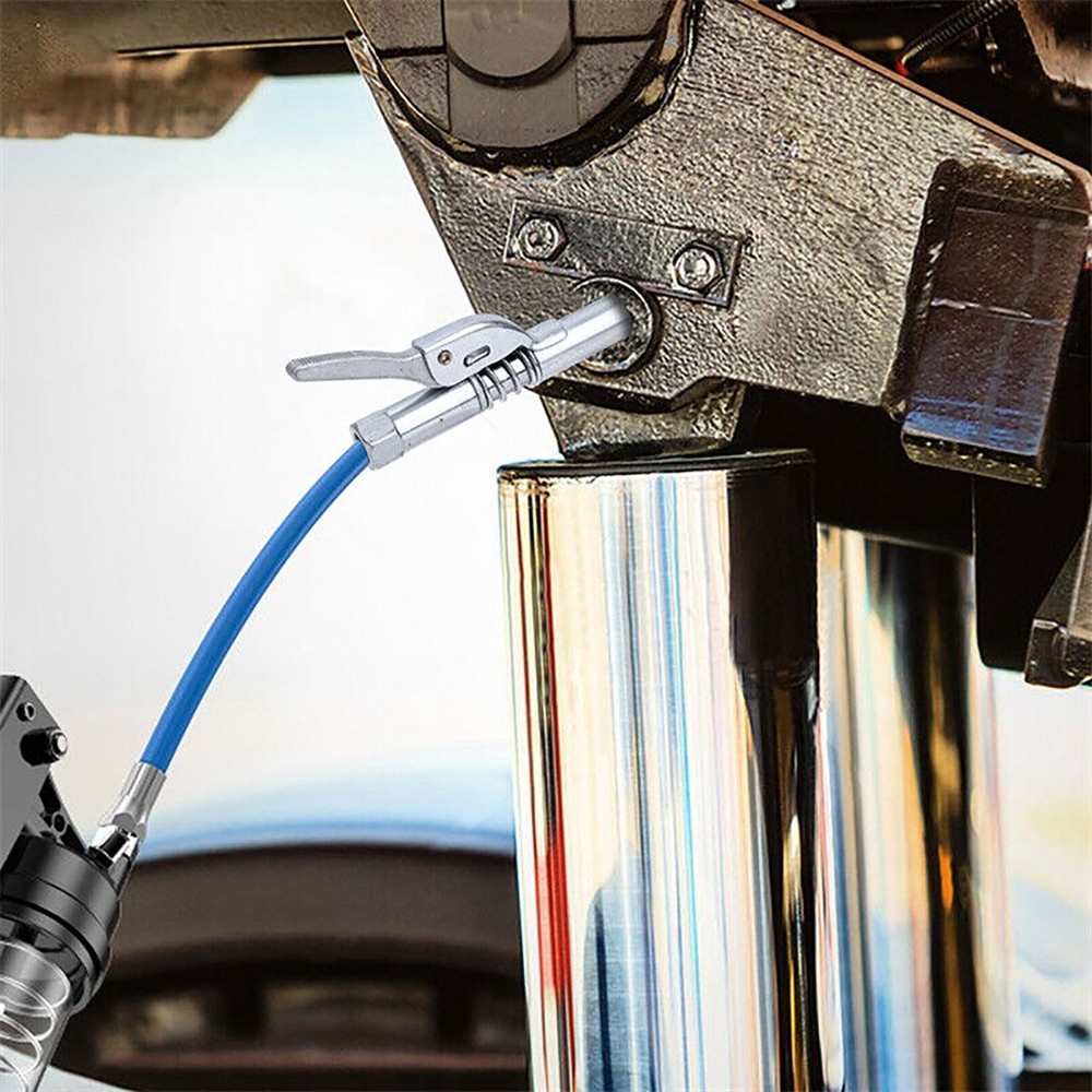 2PCS Silver 12000psi High-Pressure Quick Release Lock Oil Injection Nozzles